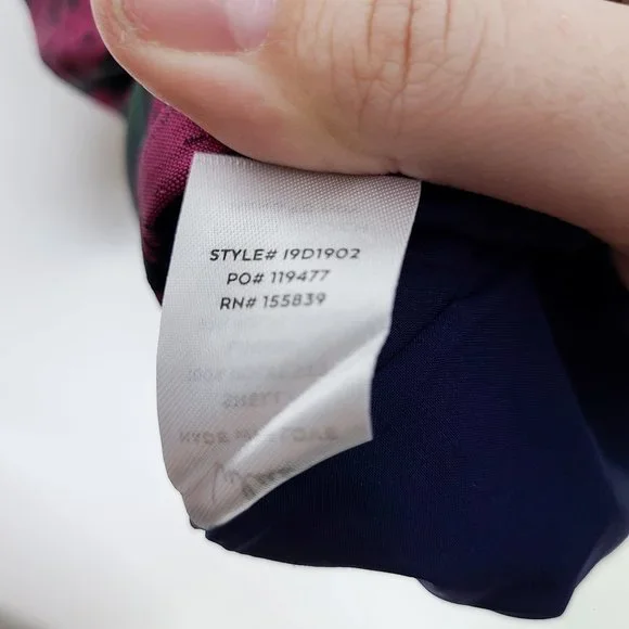 LULUS Absolutely Exquisite Navy Blue Floral Jacquard Mini Dress Size Large - Picture 10 of 10